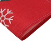 Unique Bargains Christmas Place Mats Linen Red White 13"x17.7" 2 Pcs - 4 of 4