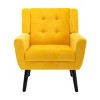 Modern Soft Velvet Accent Chair with Curved Back for Living Room,Arm Chair with Metal Legs,Upholstered Accent Chair for Home Office-Koiai - 3 of 4