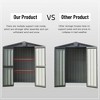 5.7'x 3' Outdoor Storage Shed With Lockable Door, Key Lock, Roof Galvanized Steel, Rust-proof Metal Tool Shed For Garden, Backyard, Lawn - 3 of 4