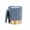 Sapphtopaz Modern Nesting Ottoman with Storage Upholstered Versatile Storage Ottoman Vanity Stool for Living Room,Bedroom - 2 of 4