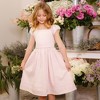 Hope & Henry Girls' Cap Sleeve Special Occasion Sateen Flower Girl Dress with Embroidered Hem, Toddler - 2 of 4