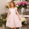 Hope & Henry Girls' Cap Sleeve Special Occasion Sateen Flower Girl Dress with Embroidered Hem, Kids - image 2 of 4