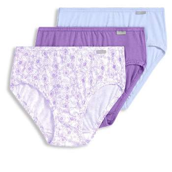 Jockey Women's Plus Size Elance Hipster - 3 Pack 8 Deep Plum/belvedere  Lavender Stripe/bella Floral : Target