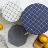 Design Imports Reusable Cotton Dish Covers Set/3, Blue Indigo - 3 of 4