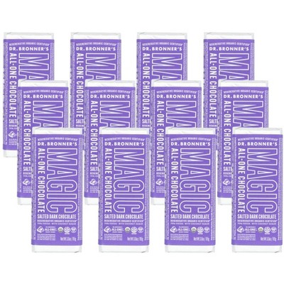 Dr. Bronner's Magic Salted Dark Chocolate Bar - Case of 12/3 oz