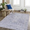 KWPZQEB Vintage Area Rugs, Washable Boho Print Indoor Accent Carpet, Low Pile Carpet (Blue, Rectangular) - 3 of 4