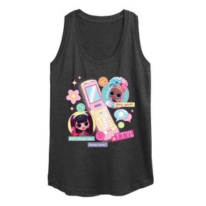 Women's - LOL Surprise! - Cell Phone Chat Girls Graphic Racerback Tank - 1 of 4