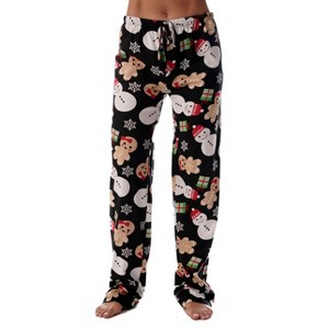 Just Love Womens Christmas Print Knit Jersey Pajama Pants - Winter Cotton PJs - 1 of 2