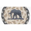 Earth Rugs Elephant Round Coaster – Braided Jute, Wildlife Design, 5"x5" - 3 of 3