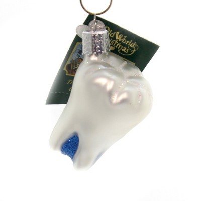 Old World Christmas 2.25" Tooth Dentist Wisdom Ornament  -  Tree Ornaments