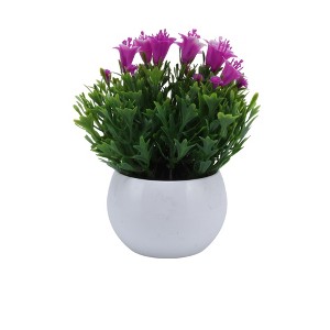 Unique Bargains Artificial Plants Semi-circle Lily Flower Arrangement Plastic 2.76"x2.76"x5.91" 1 Pc - 1 of 4