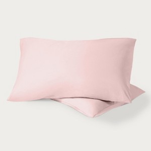260 Thread Count Organic Cotton Percale Pillowcase Set by Bare Home - 1 of 4