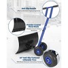 29" Snow Shovel with Wheels, Heavy Duty Steel Snow Pusher Shovel with Adjustable Handle and 5-Position Angled Blade for Driveway - 4 of 4