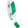 Tape Logic Striped Vinyl Tape 7.0 Mil 1" x 36 yds. Green/White 3/Case T91363PKGW - 2 of 2