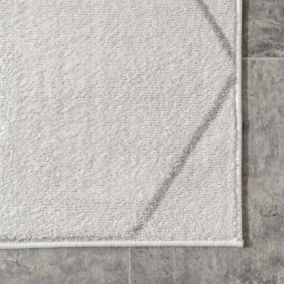 Beige Geometric Honeycomb 5x8 Synthetic Area Rug