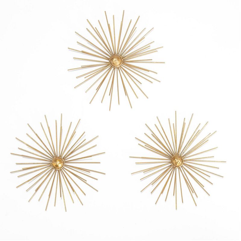 Cabers Starbursts Metal Wall Art Gold - Brewster, 2 of 6