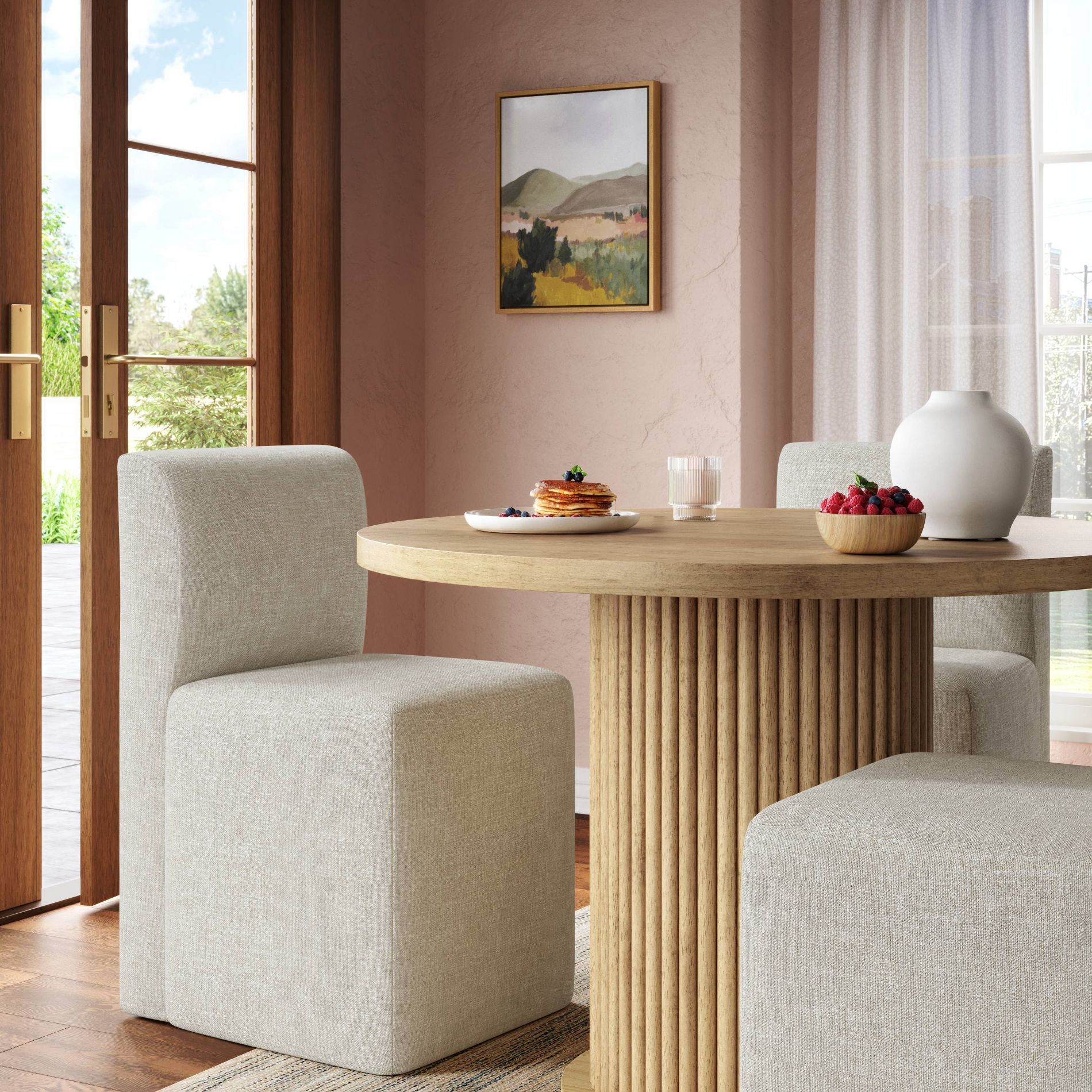 Cora Dining Chair in Performance Textured Weave Flax - Threshold™