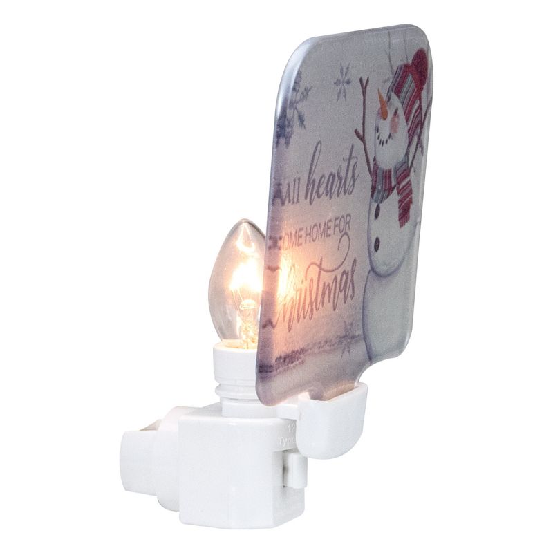 Northlight 4" White All Hearts Come Home for Christmas Glass Night Light, 2 of 5