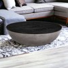 HomeRoots 48" Black And Gray Solid Wood And Concrete Round Coffee Table - 2 of 4