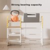 LOVSON Children's bookcase and toy organizer, 4 tiers, with 8 removable and removable storage boxes, suitable for study room, bedroom - 2 of 4