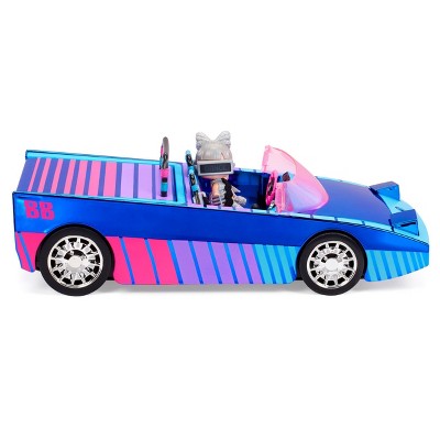 L.O.L. Surprise! Dance Machine Car with Exclusive Doll, Surprise Pool, Dance Floor and Magic Blacklight