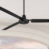 Casa Vieja 72" Casa Velocity Large Modern Indoor Outdoor Ceiling Fan 3 Blade Wall Control Matte Black Finish Bedroom Living Room Damp Rated - 2 of 4