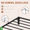 800 Lbs Bed Frame Twin Size/Queen Size 10 Inch Sturdy Metal Platform w/ Durable Iron Slat Support and Legs, Easy Assembly - 3 of 4