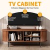 PAGED Wood TV Stand Vintage Entertainment Console with Two Open Shelves, TV Console for Living Room - 2 of 4