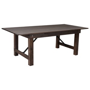Taylor & Logan 7'x40" Ingles Rectangular Dining Table Red: Solid Pine, Foldable Legs, Seats 8 - 1 of 4