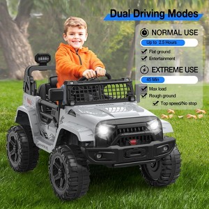 Kids Ride on Truck - Electric Car with Parent Remote Control, Spring Suspension, 2 - Speed Off - Road, LED Lights, Ideal Gift - 1 of 4