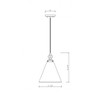 Harper Glass Pendant Light - 11.5" Dimmable Fixture for Kitchen, Bathroom & Living Room - 4 of 4