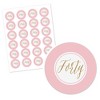 Big Dot of Happiness Chic 40th Birthday - Pink and Gold - Birthday Party Circle Sticker Labels - 24 Count - 2 of 4