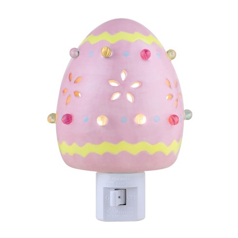 Mr. Cottontail Illuminated Ceramic Easter Egg Nightlight, Pink : Target