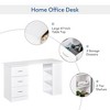 NicBex 47.3 Inch Computer Home Office Desk with 3 Drawers and Open Shelves for Study Room,Bedroom and Office,White - 4 of 4