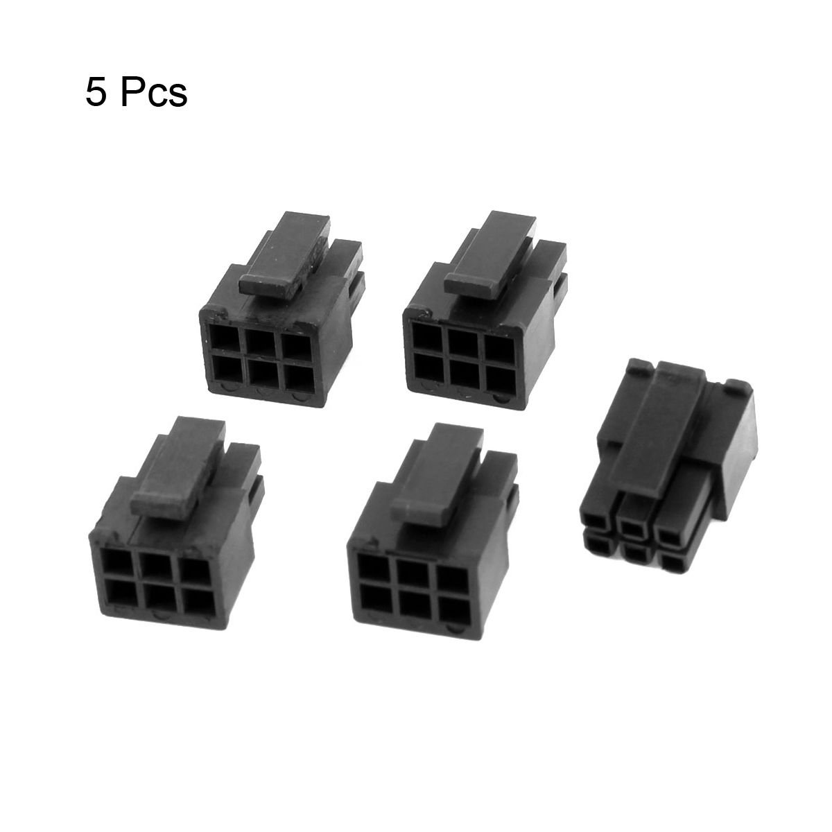 Unique Bargains Plastic Black ATX Connector 5 Pcs - thumbnail 2