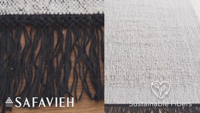 Hand-tufted Artisan Black Cotton 6' Square Area Rug