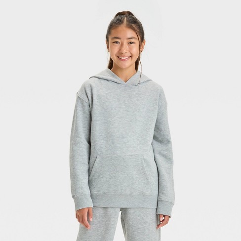 Girls Pullover Fleece Hoodie Art Class Gray Target