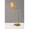 Cove Table Lamp Antique Brass - Adesso: Rattan Shade, No Assembly, ETL Listed, 1-Way Switch - image 2 of 4