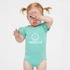 The Juniper Shop Happy Girl Smiley Face Baby Flutter Sleeve Bodysuit - 2 of 2