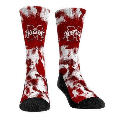 NCAA Mississippi State Bulldogs Paint Crew Socks - L/XL