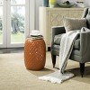 Calla Garden Stool - ACS4549 - Indoor/Outdoor - Orange - Safavieh - 2 of 3