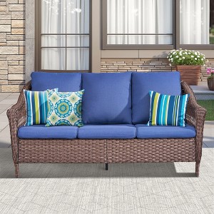 Buenhomino Outdoor Couch Wicker Patio Sofa - 1 of 4