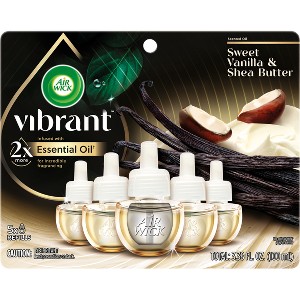 Air Wick Vibrant Scented Oil Air Freshener Sweet Vanilla & Shea Butter - 3.38 fl oz/5pk - 1 of 4