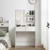 29.5"L x 15.7"W x 55.1"H Vanity Desk with Mirror, Dressing Table with 2 Drawers, White Color - 3 of 4