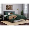 Queen Oxford Bed with Twin XL Trundle Espresso - AFI: Solid Hardwood, No Box Spring Required - 2 of 4