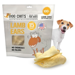 Dog Chits Lamb Ears for Dogs | All Natural Treats | Boiled and Baked with Nothing Added | Long Lasting Chew | Great for Dental Health | - 1 of 4