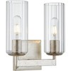 Quorum Lighting Merrick 2 - Light Vanity in  Aged Silver Leaf - 2 of 3