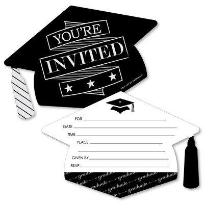 Big Dot Of Happiness Graduation Cheers - Shaped Fill-in Invitations ...