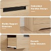 CuisinSmart 4 Drawer Dresser, Gray Modern Double Dresser Organizer with Embedded Handles, Wooden Chest of Drawers for Living Room, Hallway - 3 of 4