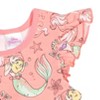 Disney Princess Mulan Belle Ariel Cinderella Sleeveless Romper Pink - 3 of 4